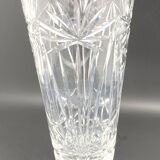 Chiseled glass vase