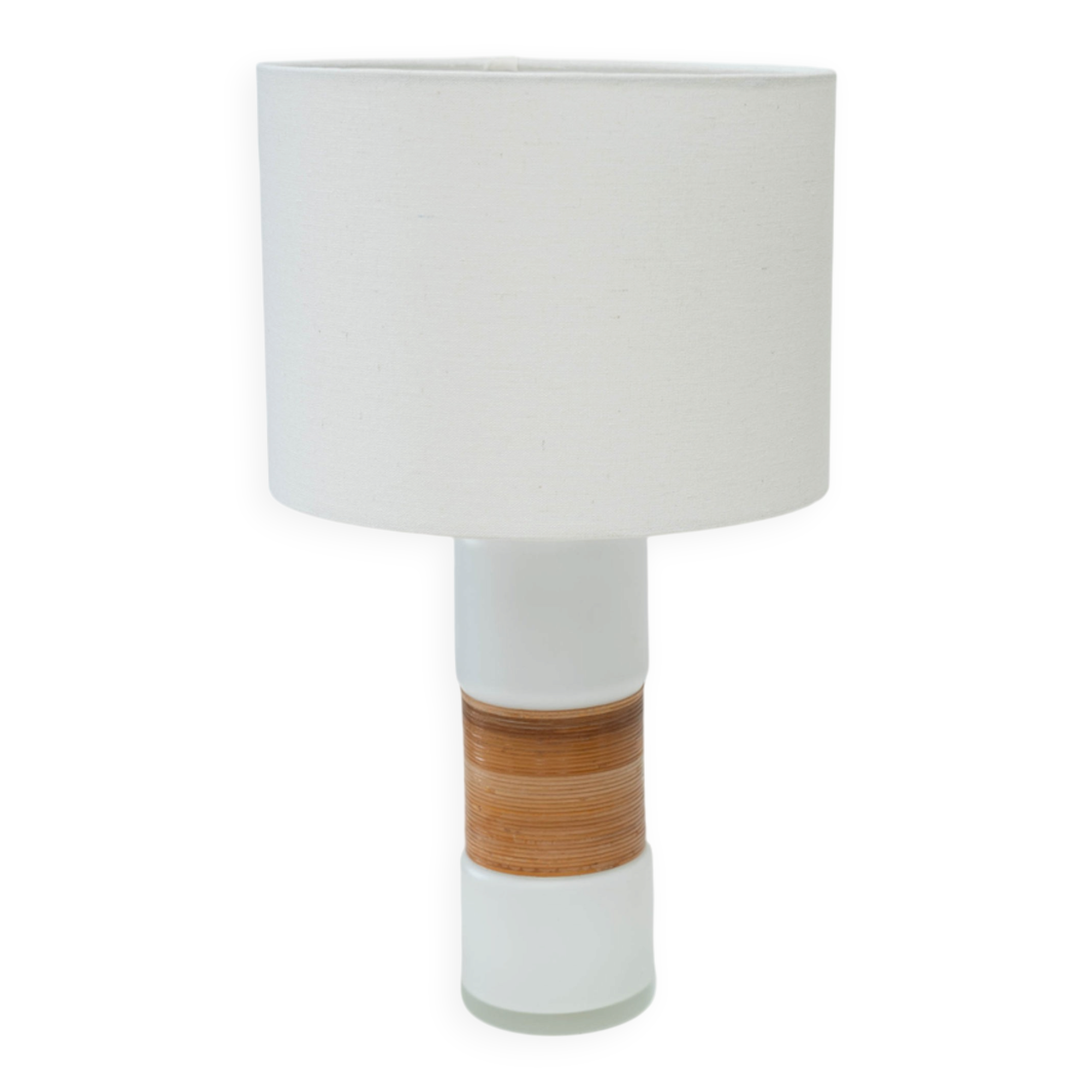Scandinavian glass table lamp by Bent Nordsted for Tesco