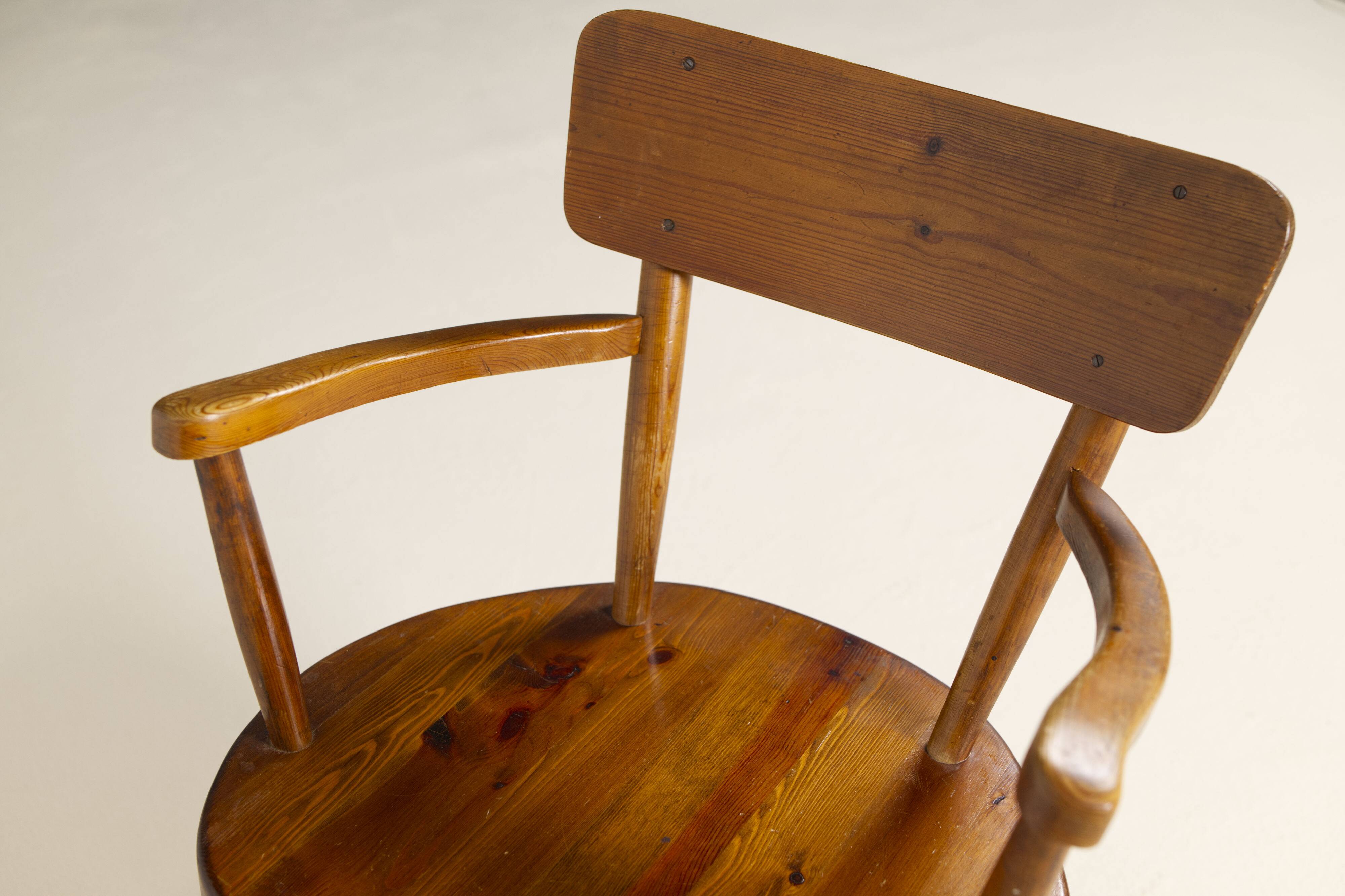 Swedish cabin lounge armchair, 1950s
