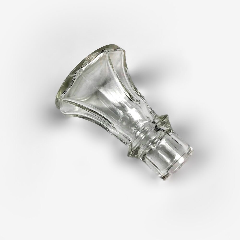 Conical glass decanter graphic pattern 60s