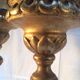 Pair of ancient carved gilded wood candlesticks - 18th century