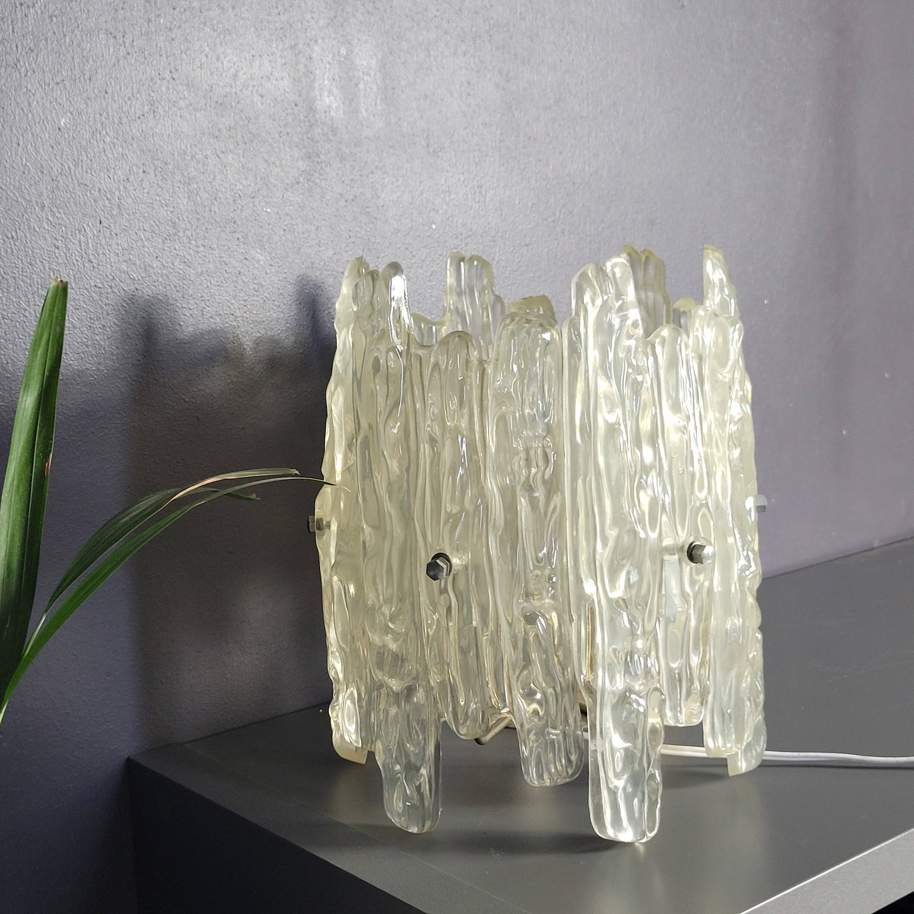 Ice Frost by JT Kalmar vintage lighting 70's