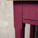 Wood and aubergine bedside table