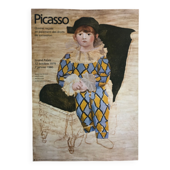 Original poster after Pablo PICASSO, Paul en Arlequin / Grand Palais, 1979-80