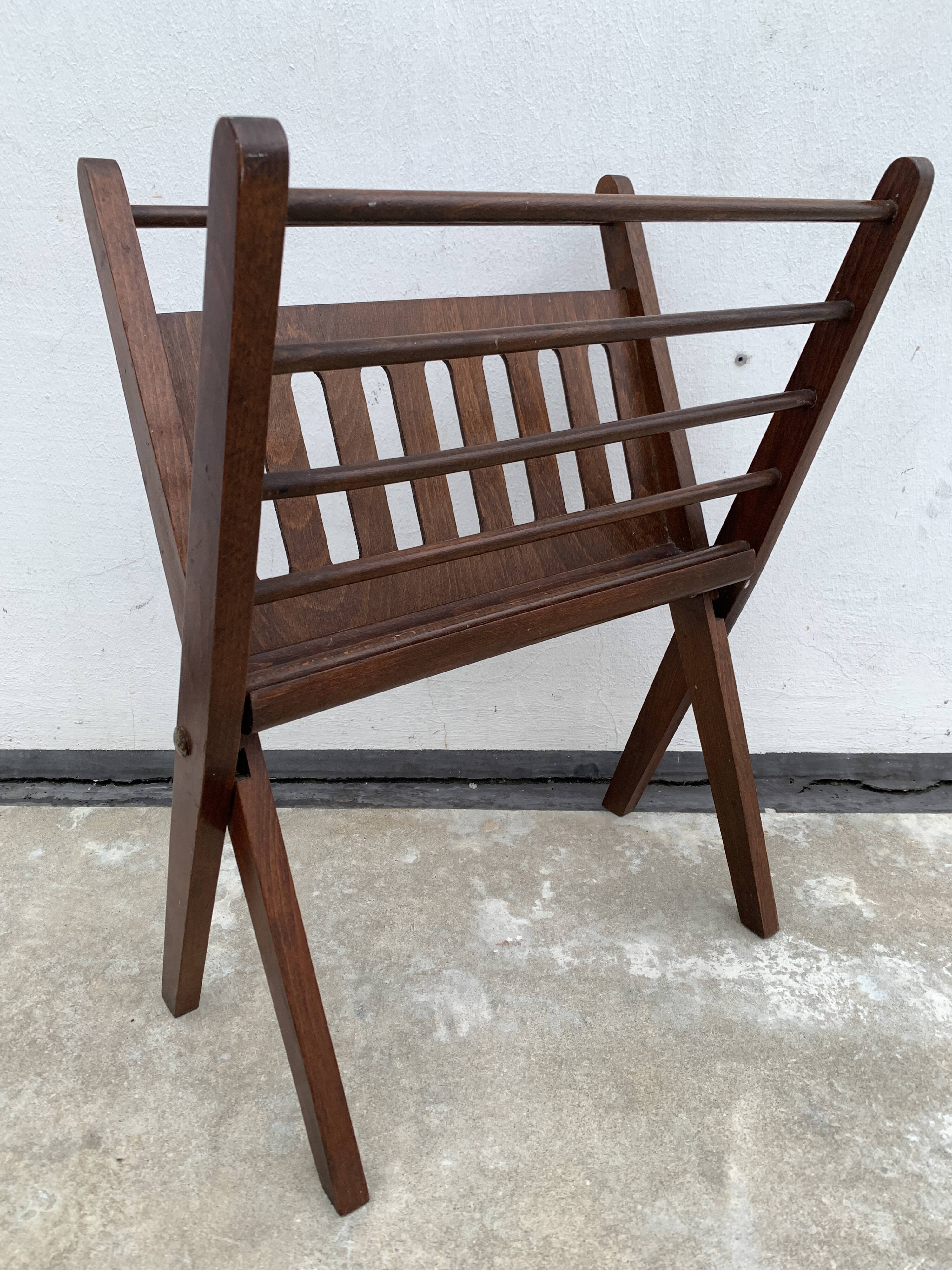 Folding wooden magazine door, Danish design Cees Braakman, 1960