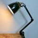 Industrial Green Enamel Adjustable Table Lamp, 1960s