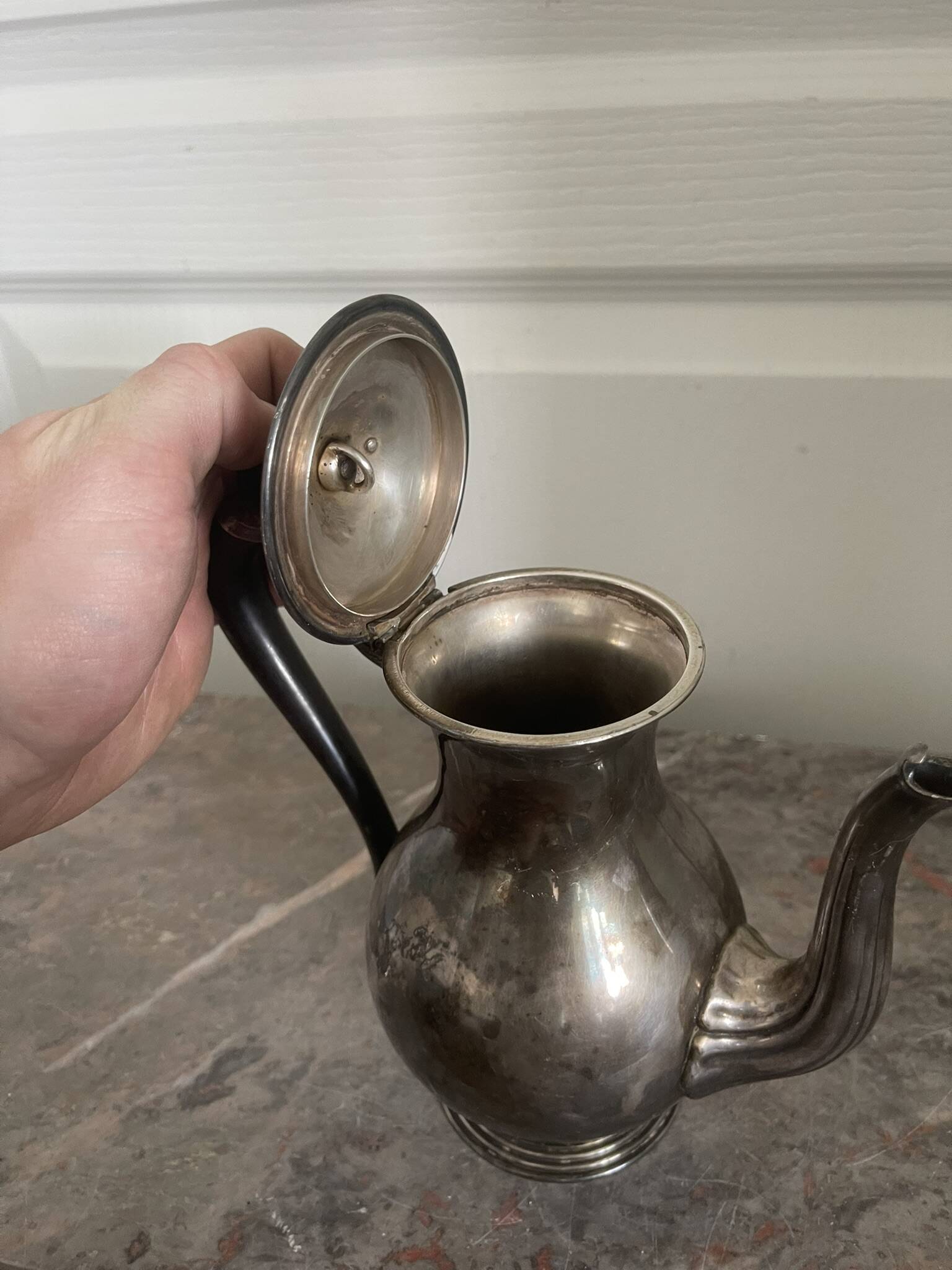 Antique silver-plated coffee pot teapot art nouveau christofle