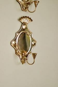 Large wall sconces in baroque style, Swedish, Mid-Century