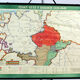 Vintage school map of czech state, czechoslovakia 1960s