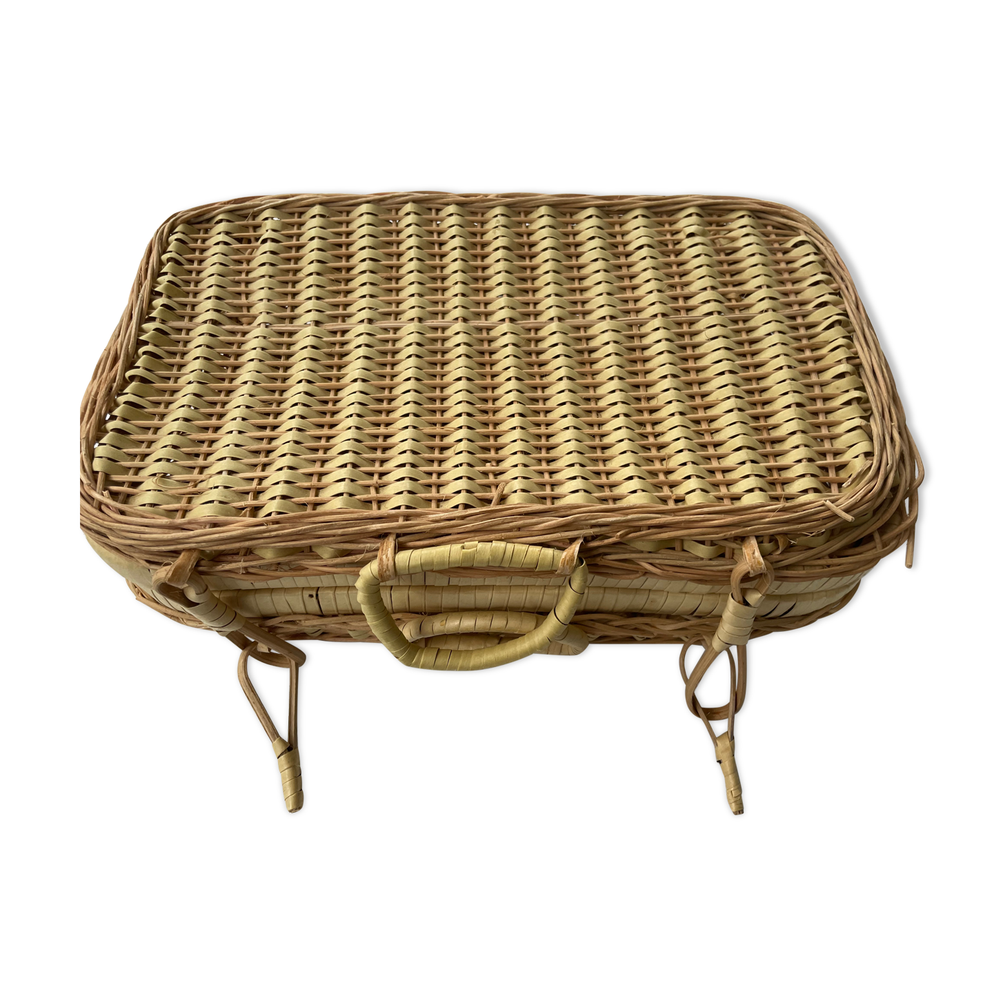 Wicker suitcase