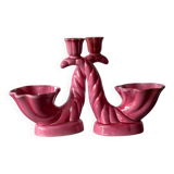 2 vintage Vallauris candlesticks
