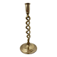 Twisted brass candle holder
