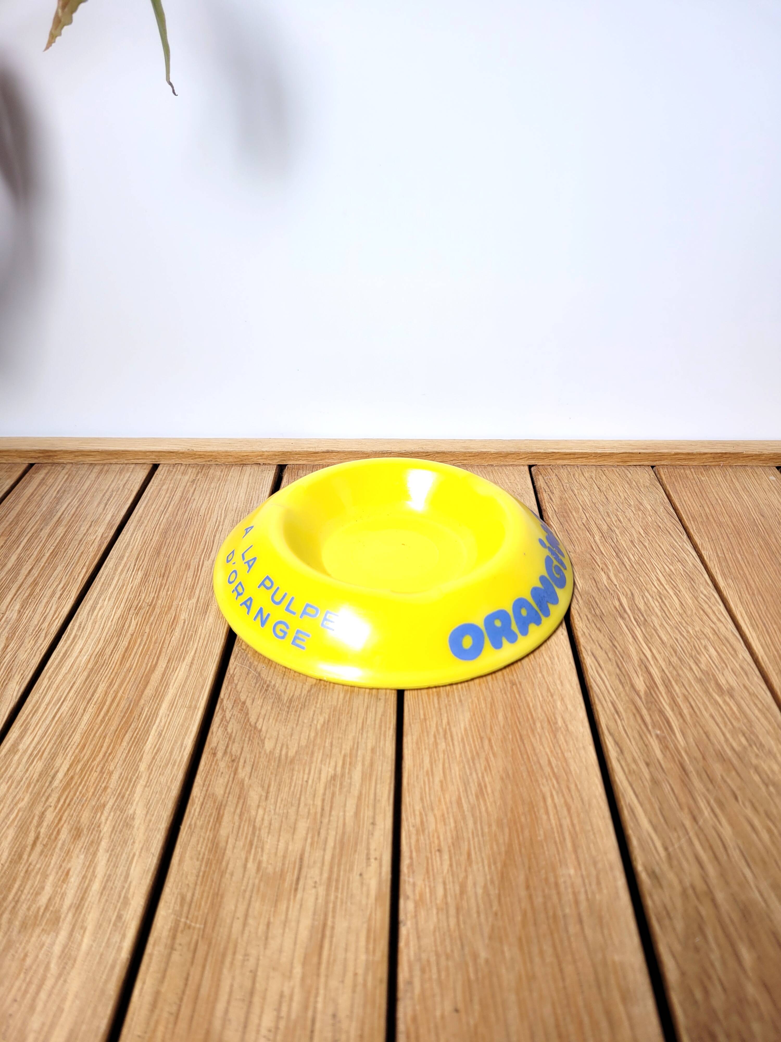 Orangina bistro ashtray in opaline