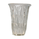 Vase art déco transparent en verre