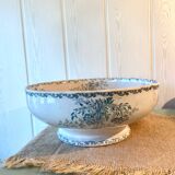 Large iron earth salad bowl Sarreguemines