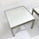 Mid-Century Modern Pair of Side Tables, Metal and Glass, Italy, 1970s