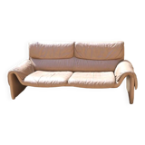 High-end leather sofa, beige De Sede sofa