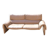 High-end leather sofa, beige De Sede sofa