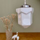 Suspension globe vintage art déco en opaline blanche