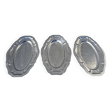 Set of 3 stainless steel dishes / small vintage dishes