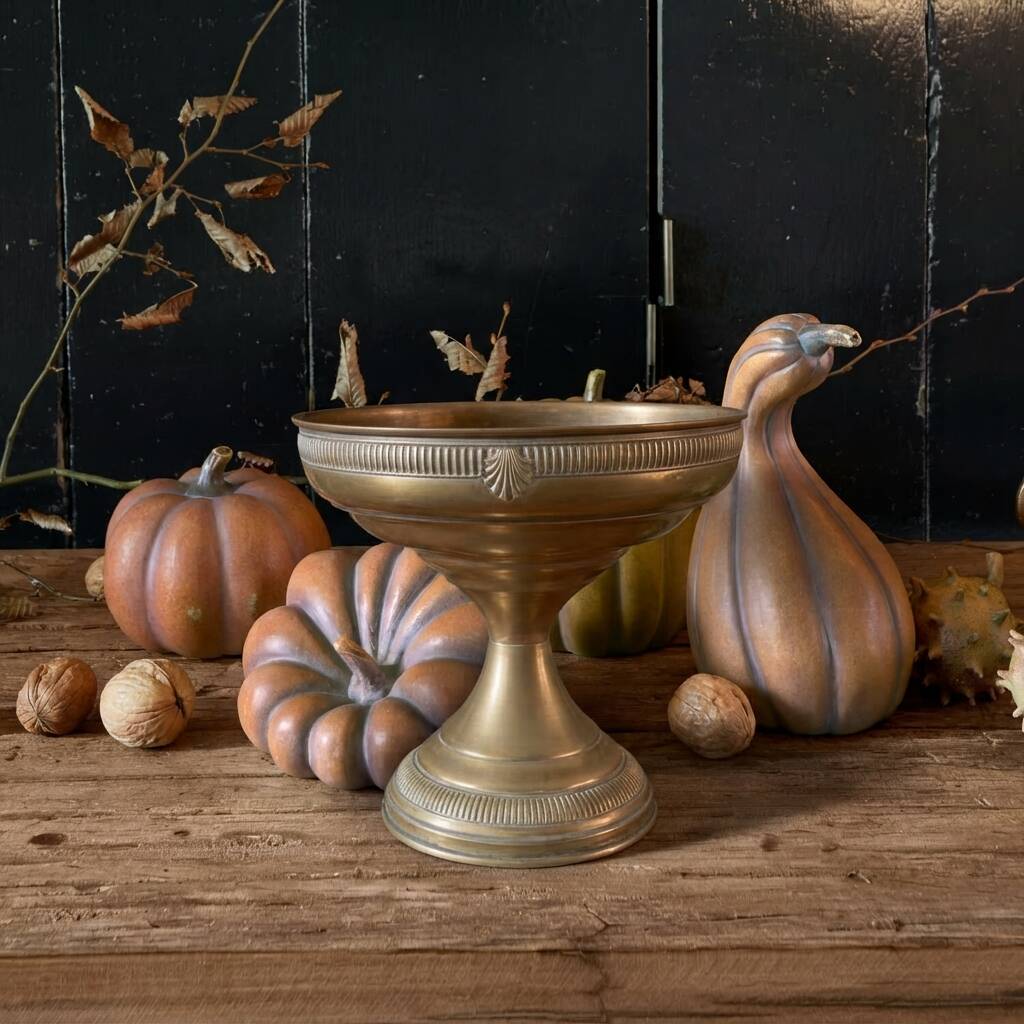Vintage brass footed cup