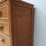 Rattan chest of drawers 60s-70s