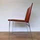 Set of mid-century design chrome dining chairs and table, 1970s