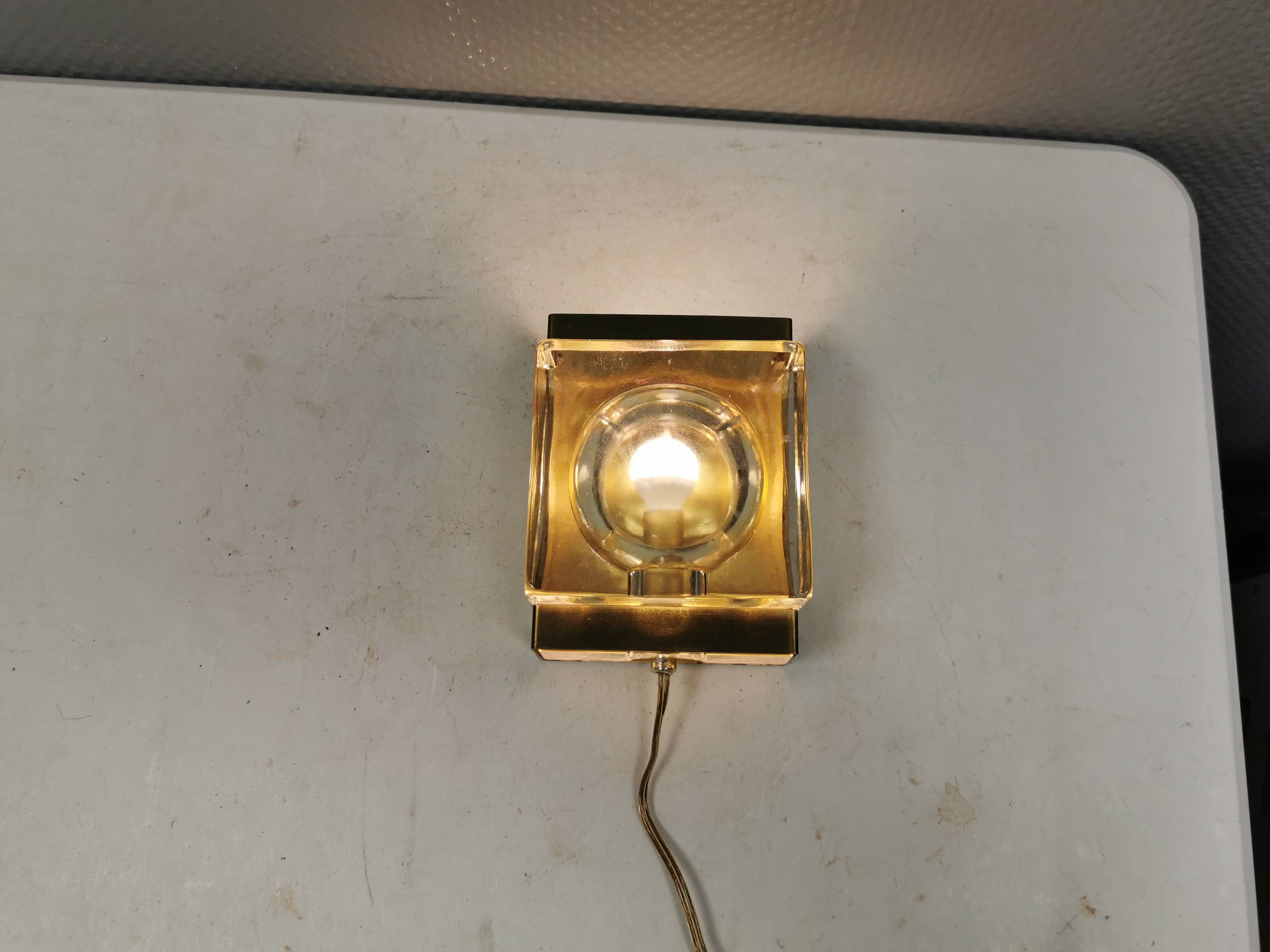 Very rare maritime wall lamp made by Danish Vitrika in the 1960s