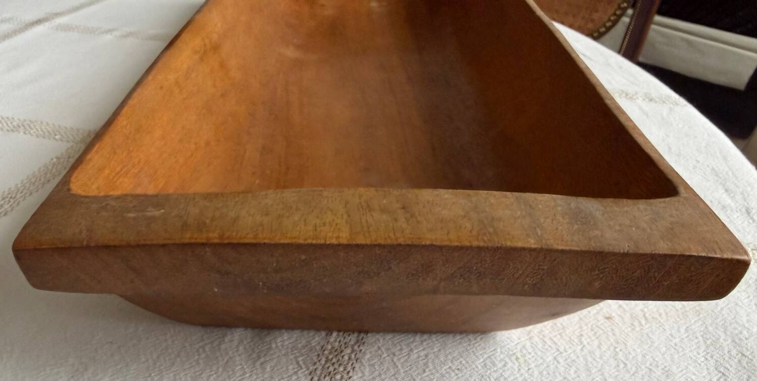 Large rectangular wooden tray