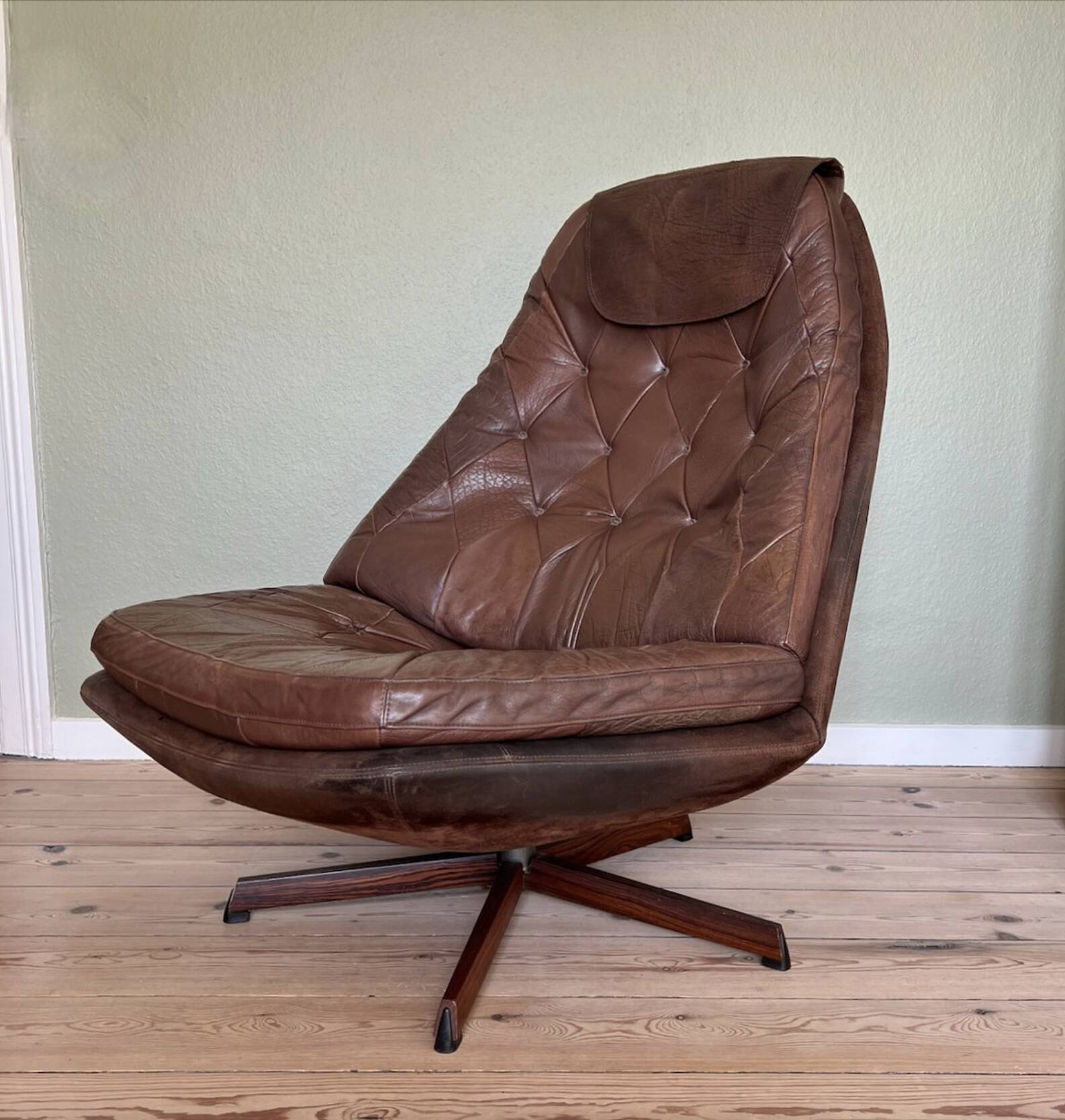 Vintage Danish Reclining Lounge Chair By Madsen & Schübel, 1970S