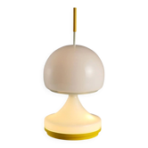 Lampe de table vintage en verre à double interrupteur, Italie, années 1970