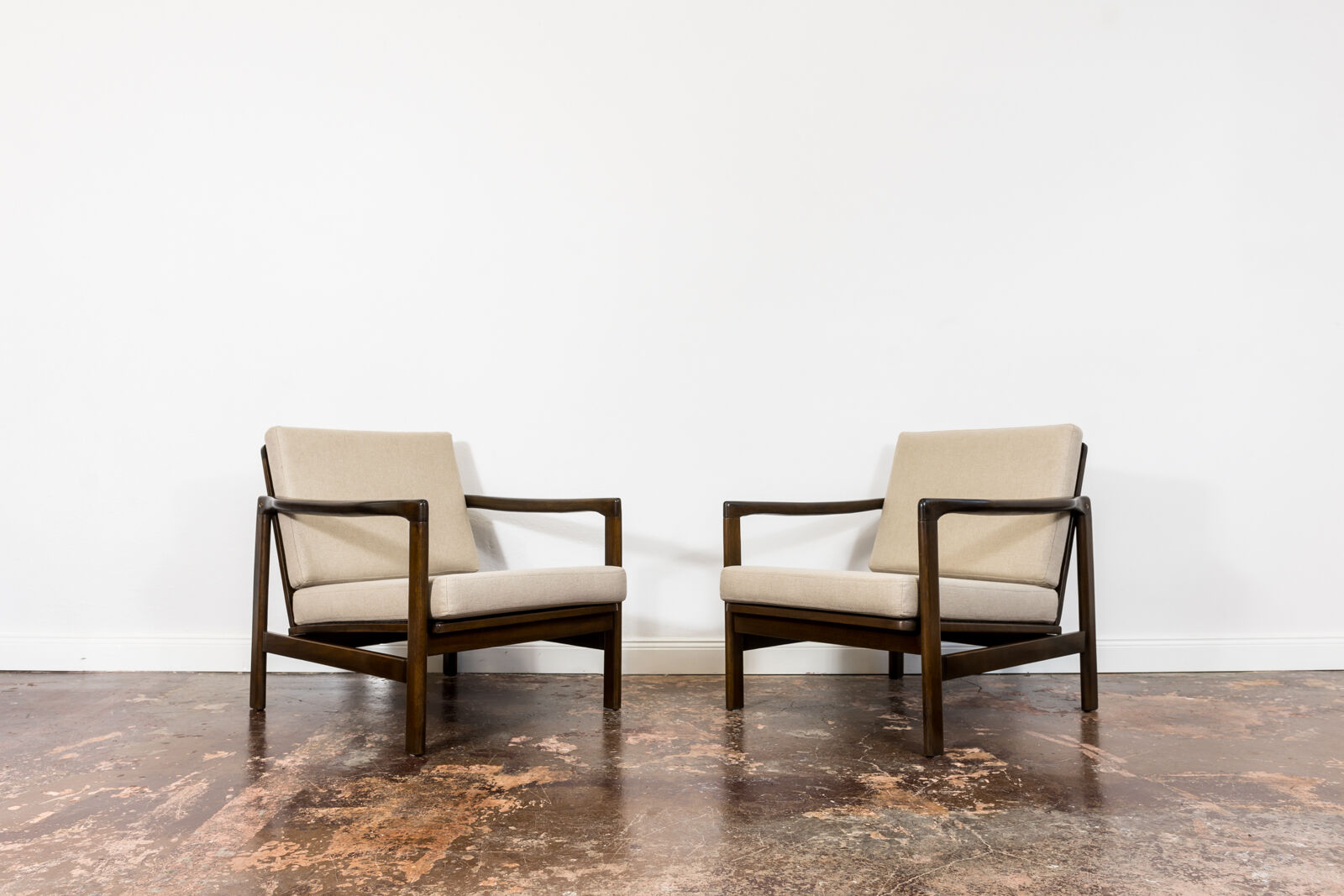 Pair of mid-century B7522 lounge chairs by Zenon Bączyk 1960's