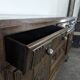 Art Deco oak enfilade with a diamond point decoration.
