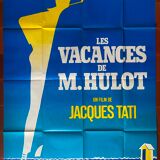 Movie poster "Les Vacances de Monsieur Hulot" Jacques Tati 120x160cm 70's