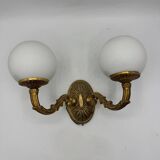 Double gold wall light