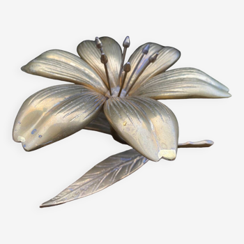 Cendrier Fleur de lotus en bronze vers 1970