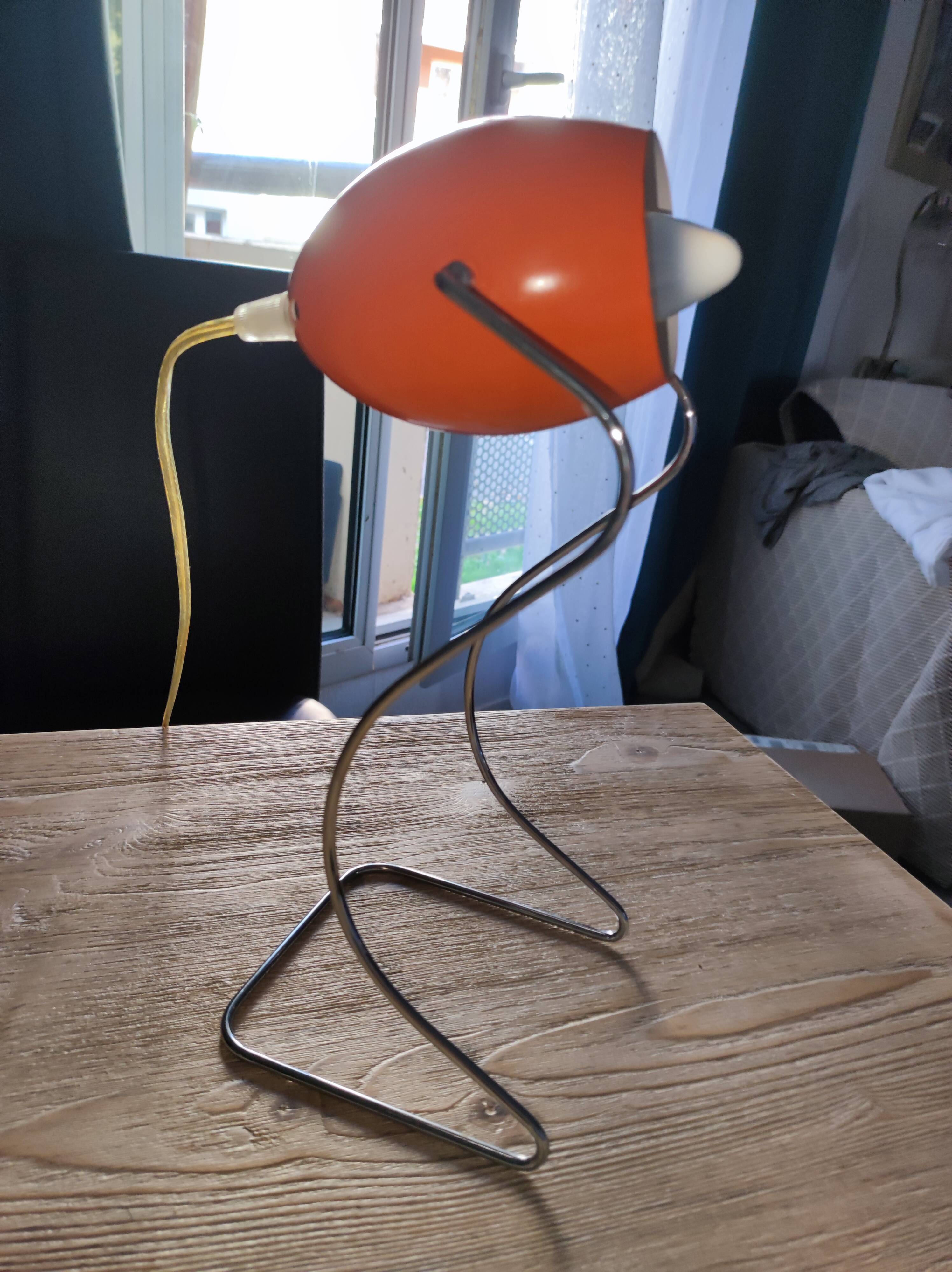 Orange metal lamp