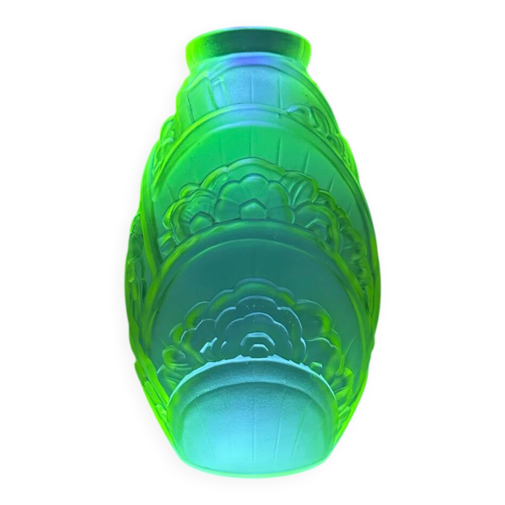 Large uraline vase, Brother Muller Luneville