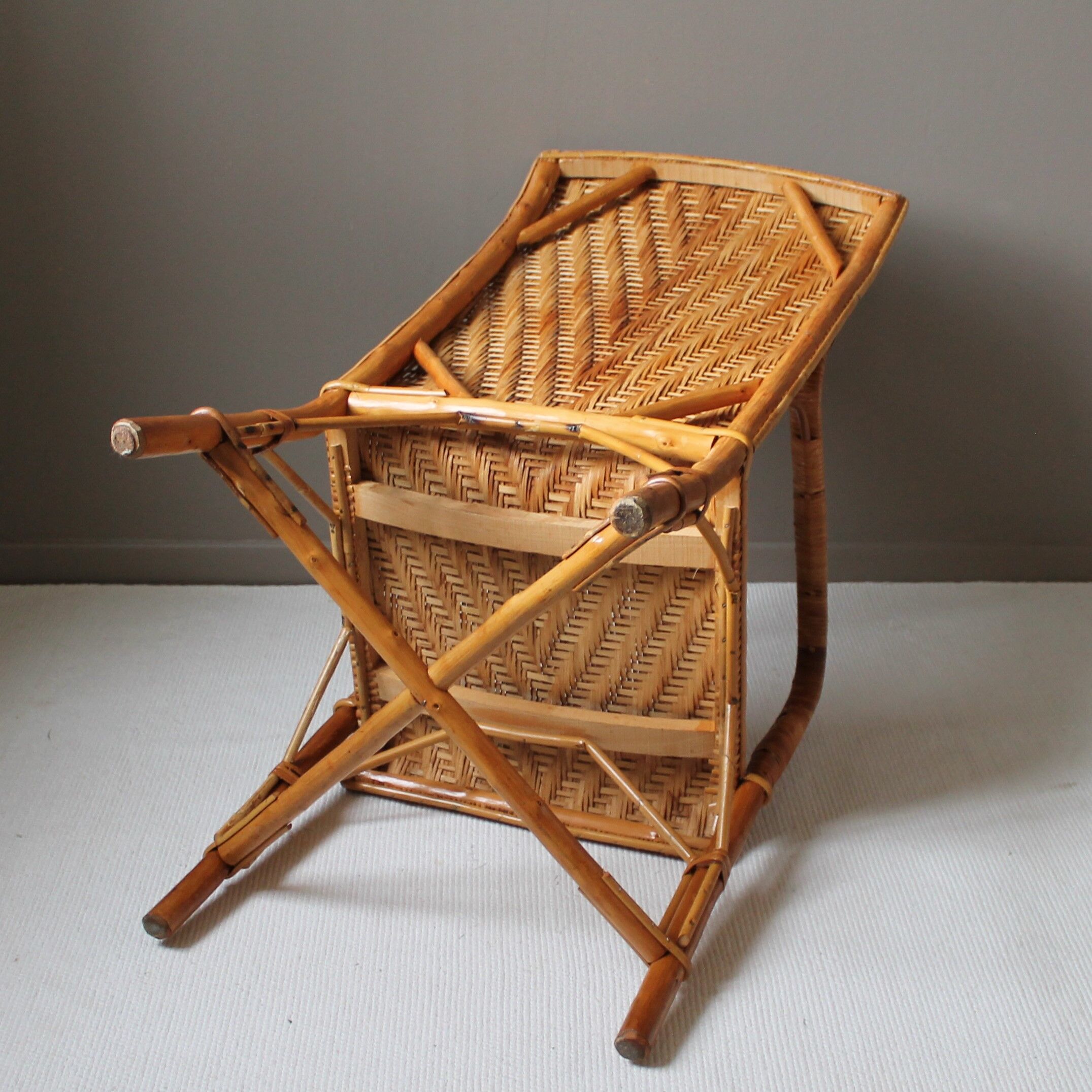 Vintage rattan armchair for adults