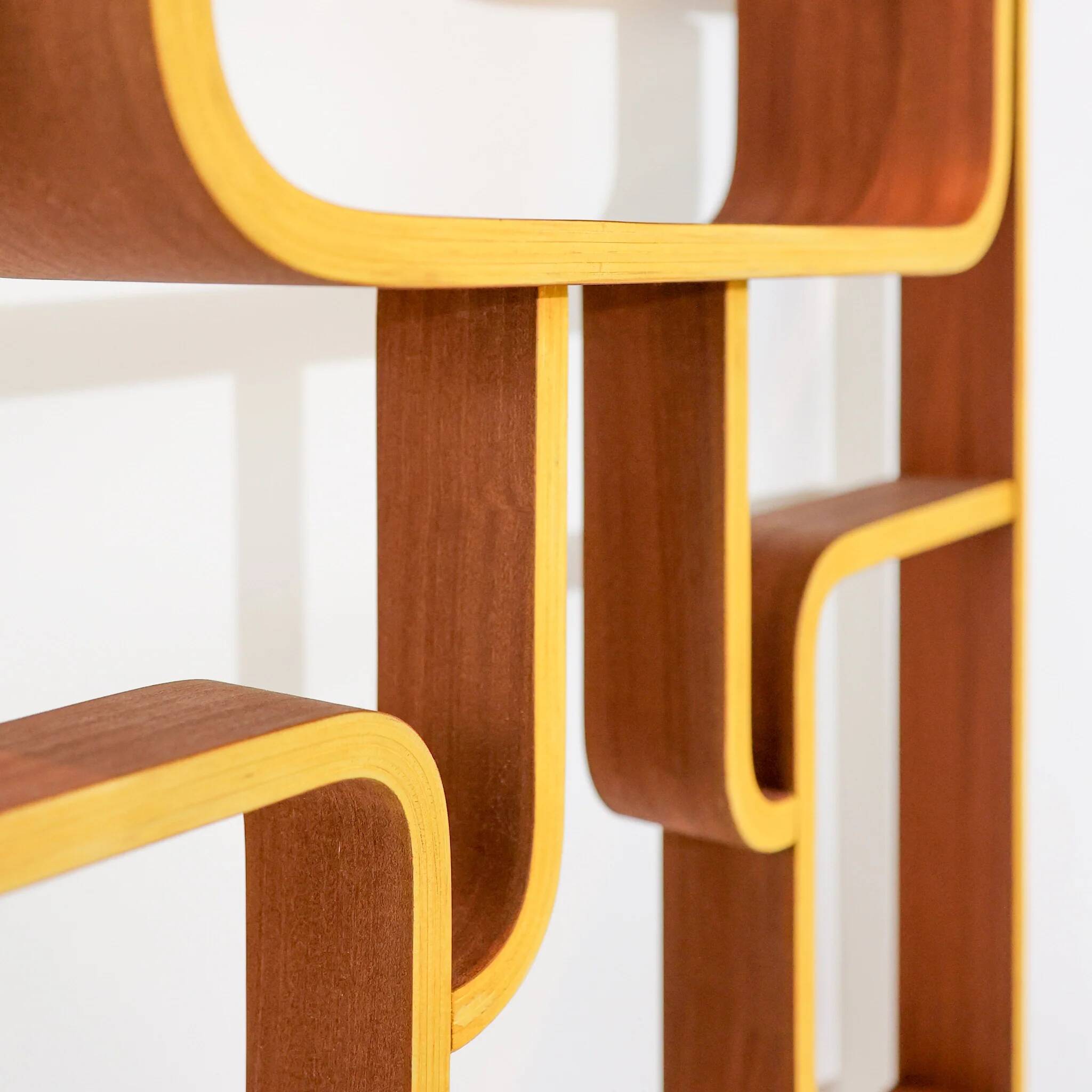 Vintage modernist screen with rounded edges / space divider by Ludvik Volak, 1960s