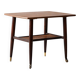 1960s Scandinavian coffee table with Vienna straw shelf