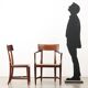 Directoire antique chairs and armchairs in walnut, Italy, 18th century
