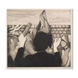 'Sally Army' Etching by Margaret Sheaff
