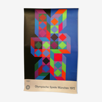 Affiche originale jeux olympiques de Munich 72 Vasarely