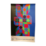 Poster original Olympic Games of Munich 72 Vasarely