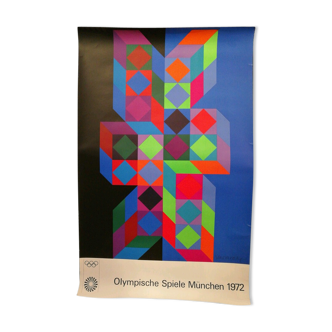 Poster original Olympic Games of Munich 72 Vasarely