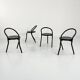 4 chaises en métal postmodernes, 1980