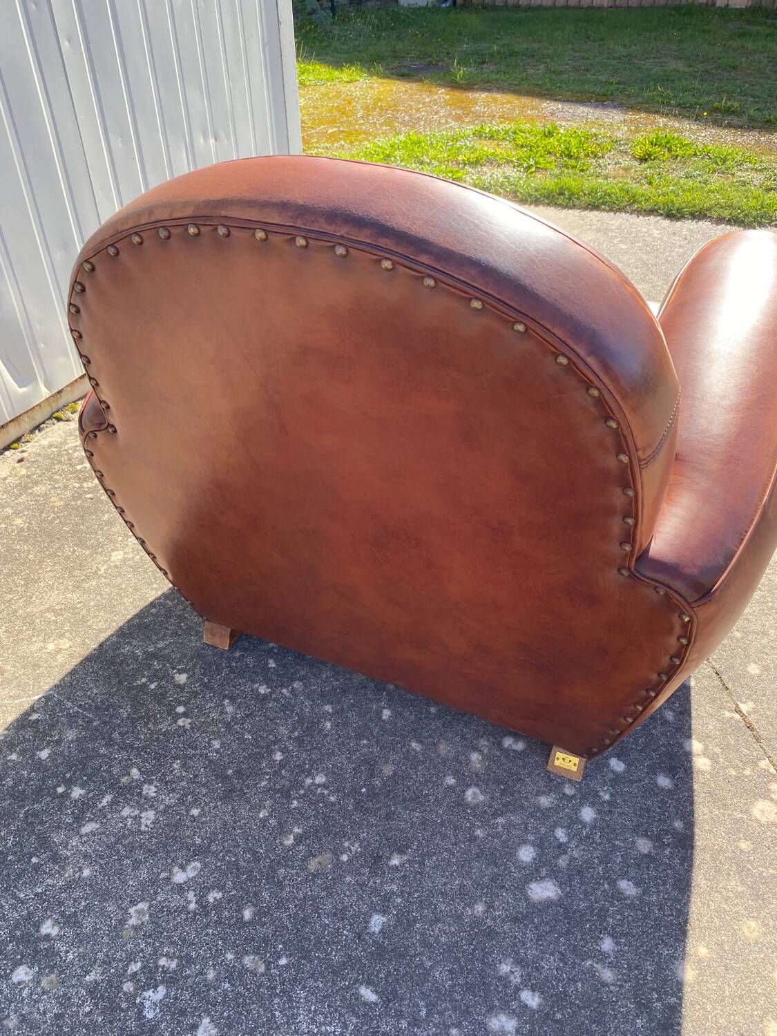 Leather club chair
