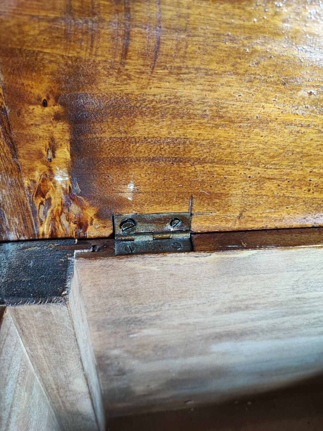 Wooden storage stool