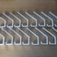 Series of 16 70s aluminium pads
